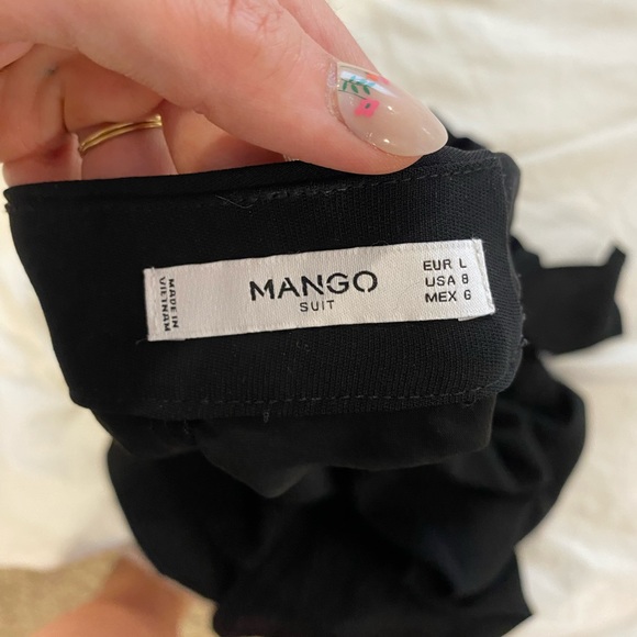 Mango Bell Sleeve Tie Neck Mini Dress - Picture 2 of 7